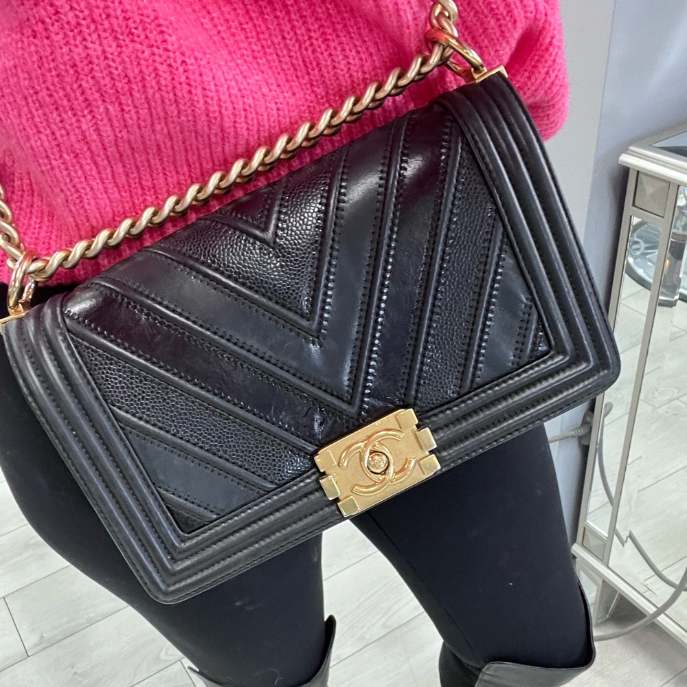 Chevron Chanel Le Boy Handbag Chanel Chevron Medium Le Boy Bag
